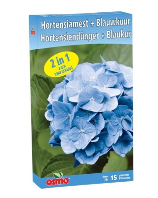 Meststoffen online 1,5 kg Bio Buxusmest NPK 7-5-6( 3) Osmo 1,5 kg Hortensiamest NPK 6-3-6(+2) + Blauwkuur Osmo  (Hortensiamest+Blauwkuur)