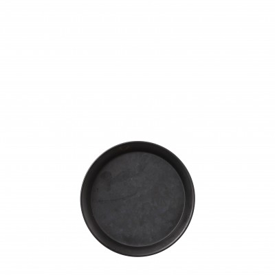 Meststoffen Amberblokjes, raspen en geurbranders Elba metalen bord, zwart, d16 cm  (WJ1073454)