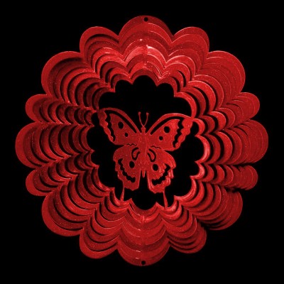 Meststoffen Windspinners Windspinners klein Butterfly 1045-KLEIN-ROOD  (H1004)