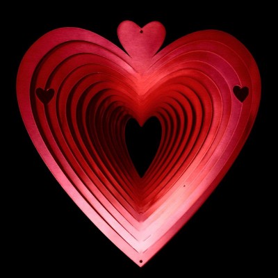Valentijnsdag 14 februari Leisteen Memobord. Heart 1170-GROOT-ROOD  (H1020)