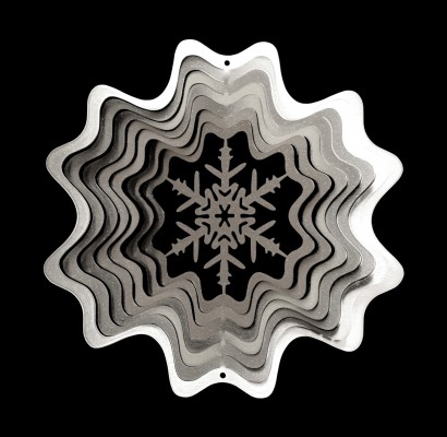 Zaden Windspinners Windspinners groot Kerst Snowflake 7805-GROOT-ZILVER  (H1105)