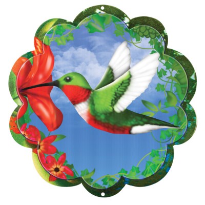 Najaarsbollen Windspinners Windspinners klein Animated Hummingbird disc 15 cm  (ISAD250-6)