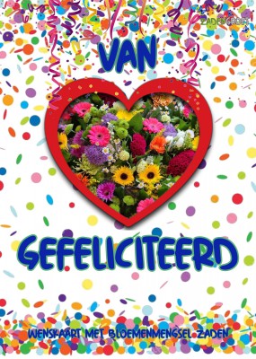 Amazing Greets With Love Plantkadootjes Gefeliciteerd + bloemenzaden  (HTK111)