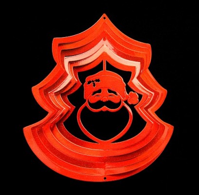 Draadfiguur cadeau rond Opruiming Kerst Father Christmas 7800-GROOT-ROOD  (H1111)