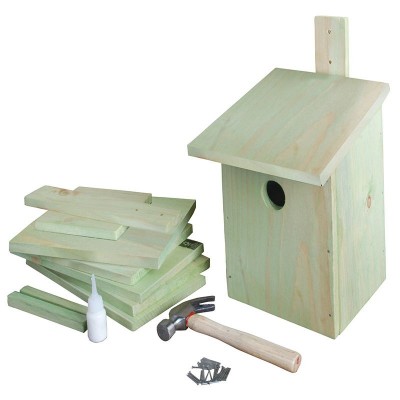Kinder tuinset in giftbox Kinderhoek: Leer, Doe & Beleef Doe Het Zelf vogelnestkastje  (KG52)