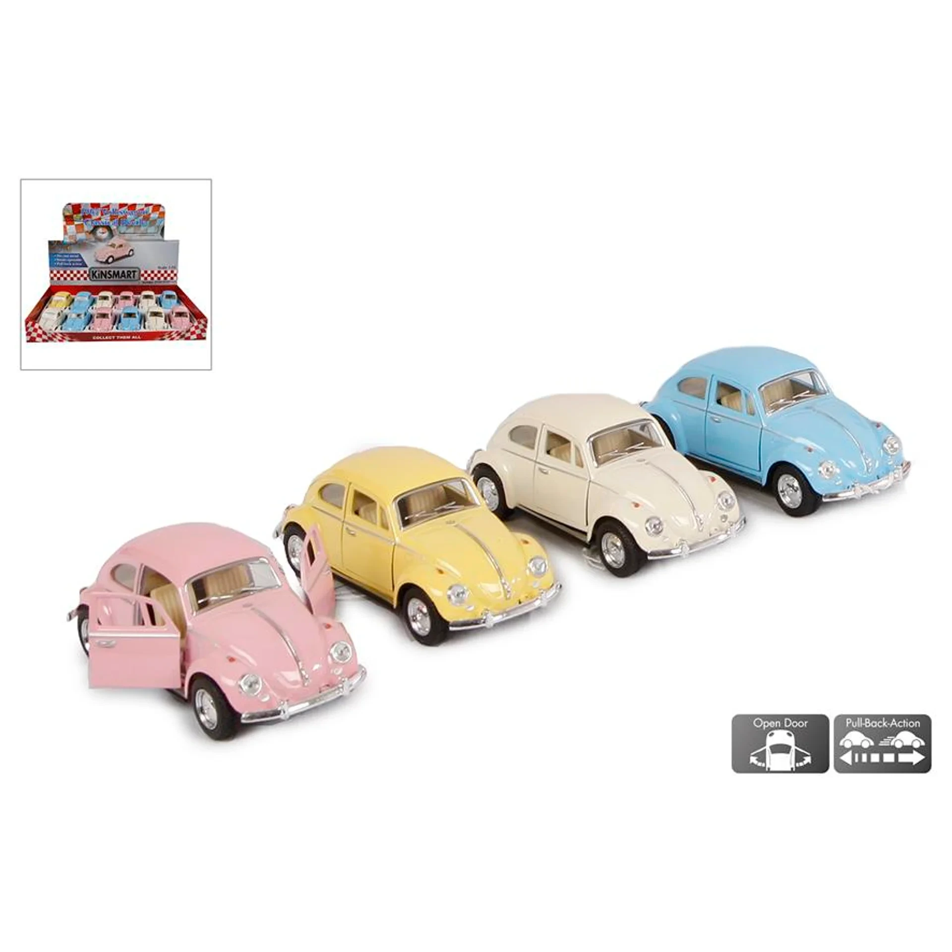Miniatuurauto VW Beetle Kever model 1967 - wit