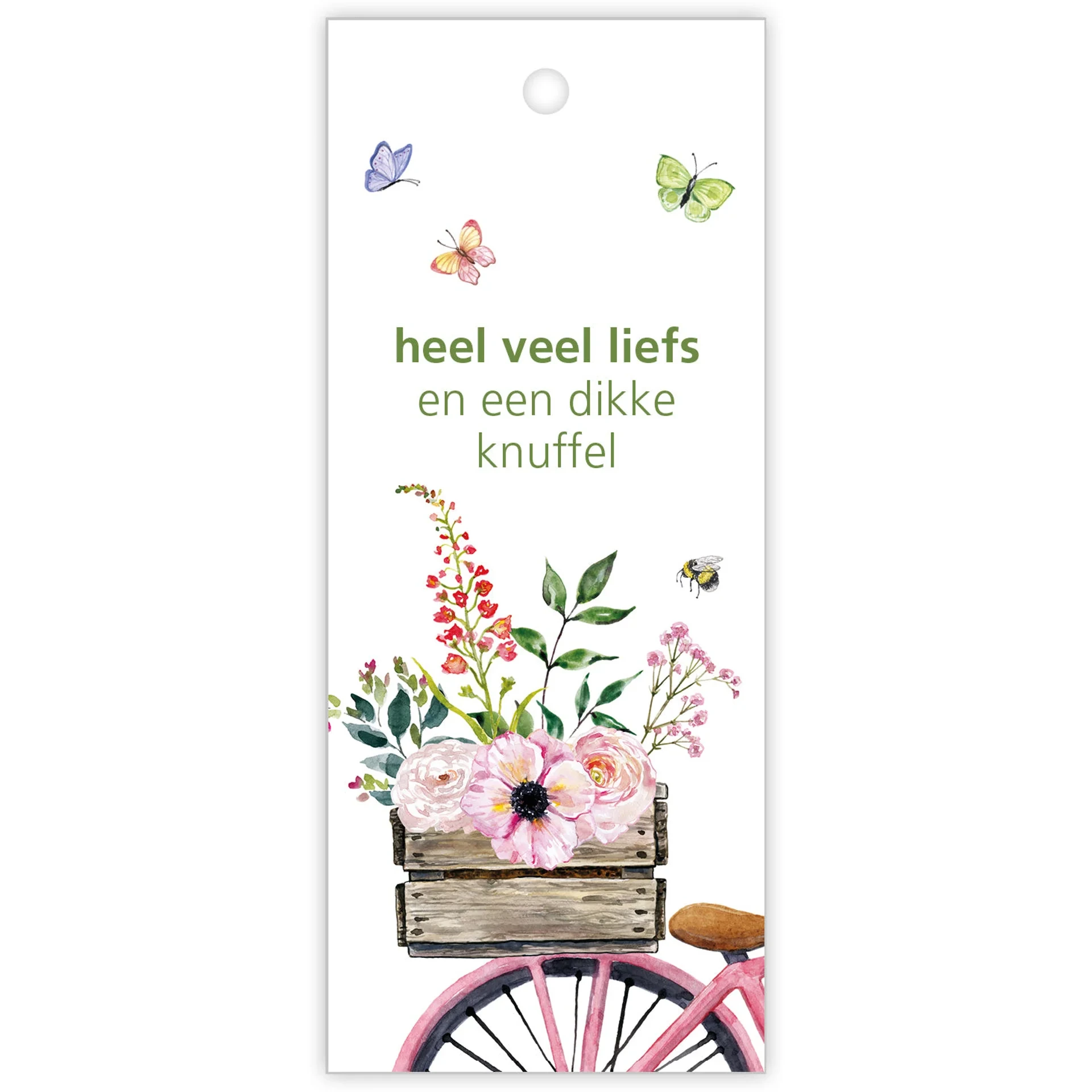 Kaartje "heel veel liefs en een dikke knuffel" 