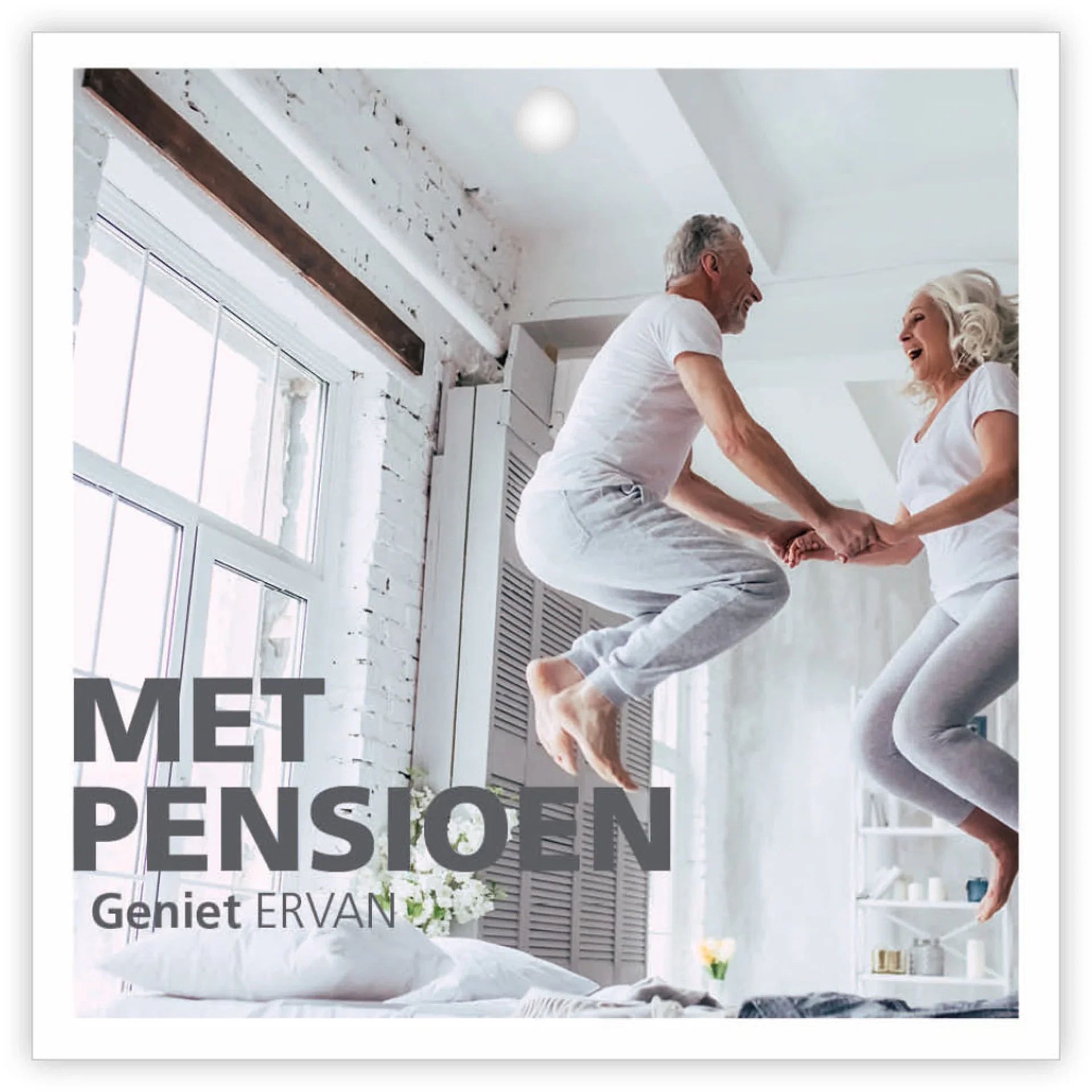 Kaartje " Met pensioen" 