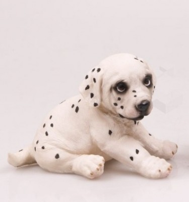Hondje gevlekt 14 cm half liggend