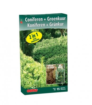 1,5 kg Bio Coniferenmest + groenkuur NPK 5-3-4(+10) Osmo