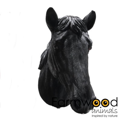 Paardenhoofd zwart 15x21x30