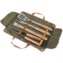 Barbeque-set RVS in stevige draagtas