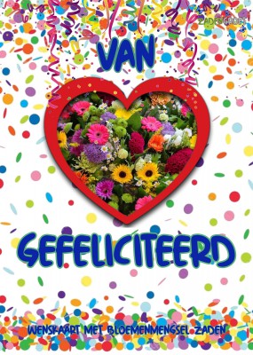 Gefeliciteerd + bloemenzaden